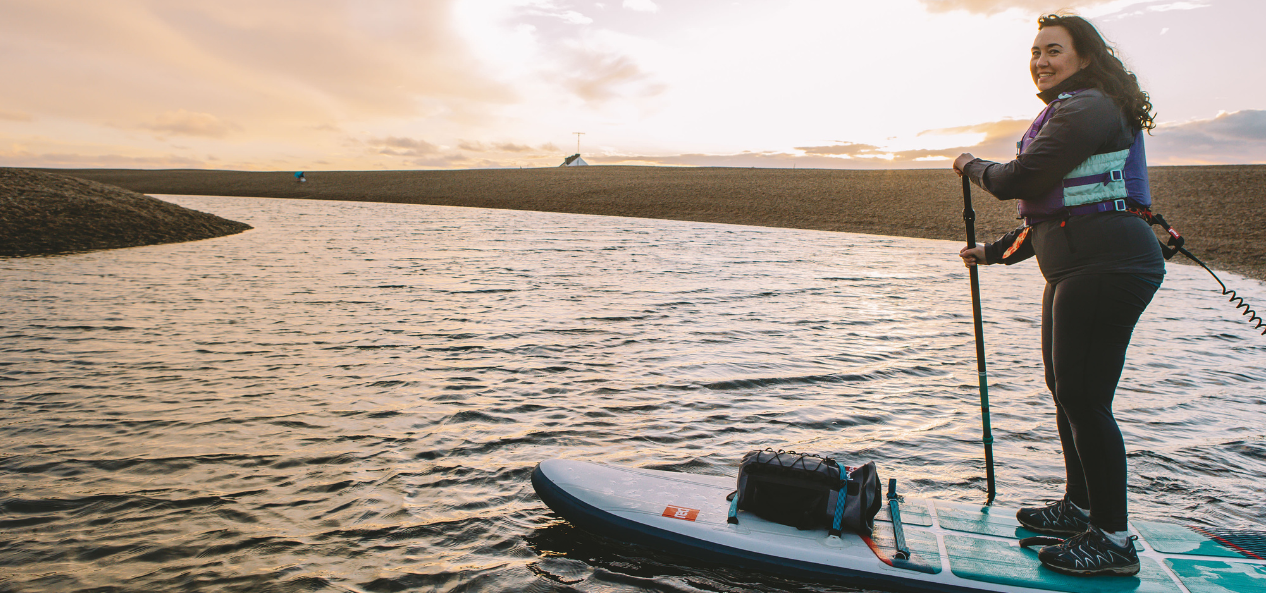 Natasha paddleboarding