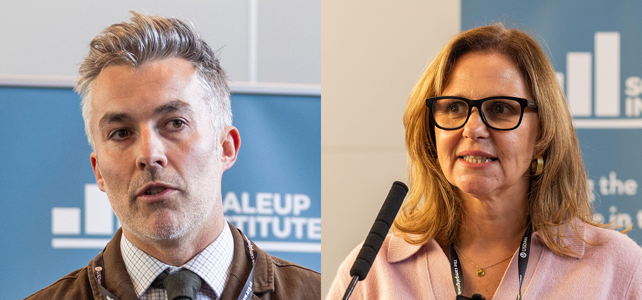 Headshots of David Skaith and Helen Godwin