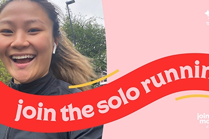 Social banner image from the Join the Movement campaign with the slogan 'join the solo running'
