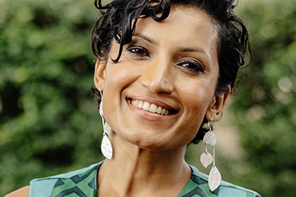 Headshot of Dr Guddi, paediatrician, researcher and broadcaster