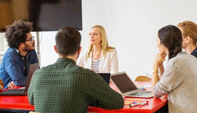 Sport England staff at a meeting