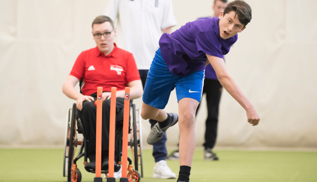 Children playing cricket