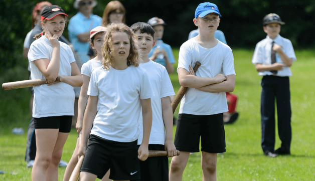 Safeguarding rounders team getting ready to bat