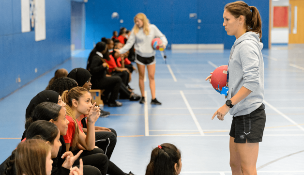 Teacher training talking to the class