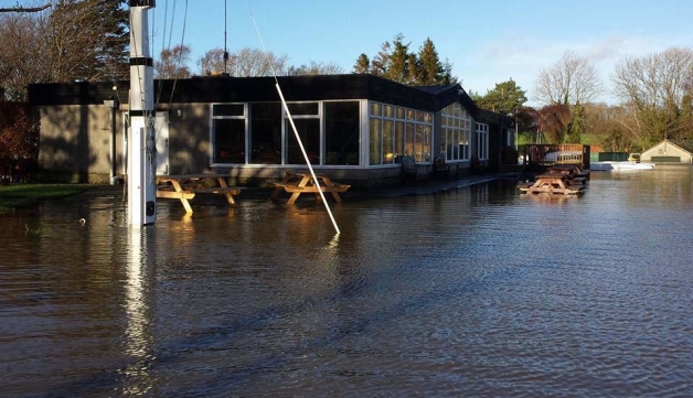 Flooded clubhouse