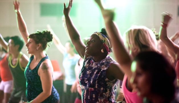 women in an exercise class
