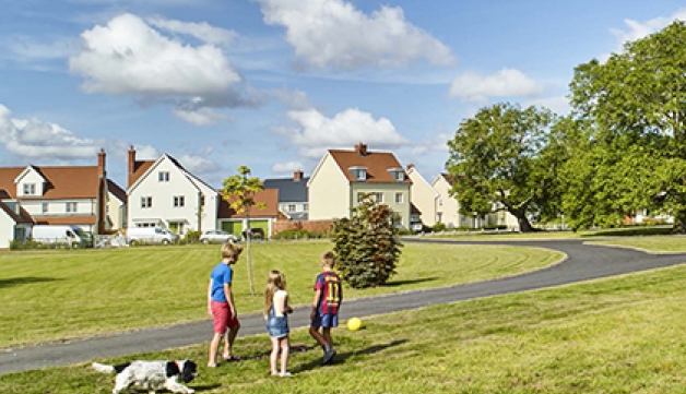 children playing on an estate