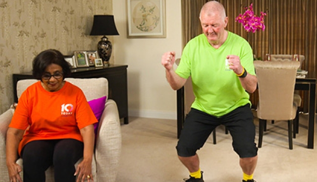 People taking part in 10-Today at home