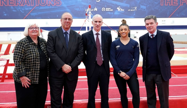 Jane Allan, Nick Bitel, Ellie Downie and Hugh Robertson open the newly refurbished gym at Lilleshall