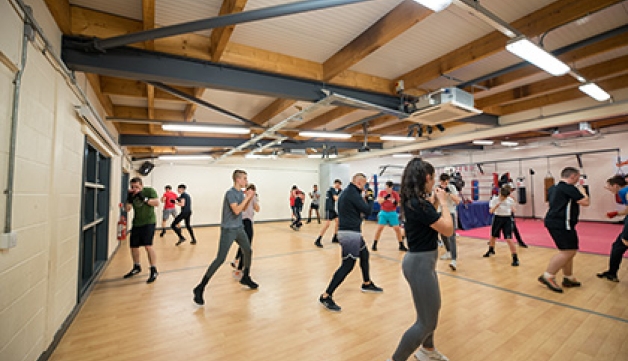 Pic: Laurence Sweeney Photography. Boxers do drills at Forest Hall Young People's Club, North Tyneside.