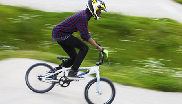 A BMX rider 