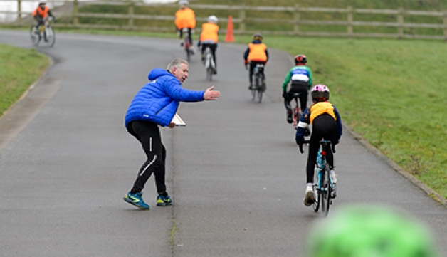 An outdoors youth cycling session at Lea Valley