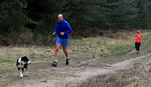 Runners exercise during the national lockdown