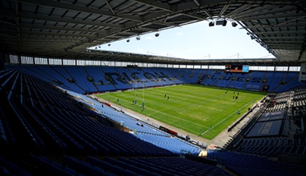 A general view of an empty Ricoh Arena during a Premiership Rugby match