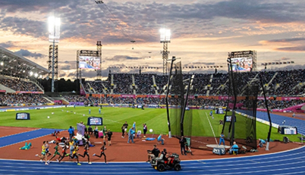 A general view of the athletics stadium at the Commonwealth Games in Birmingham