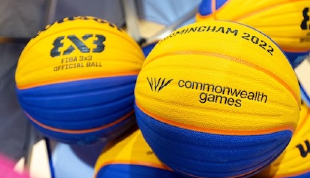 Two basketballs from the Birmingham 2022 Commonwealth Games