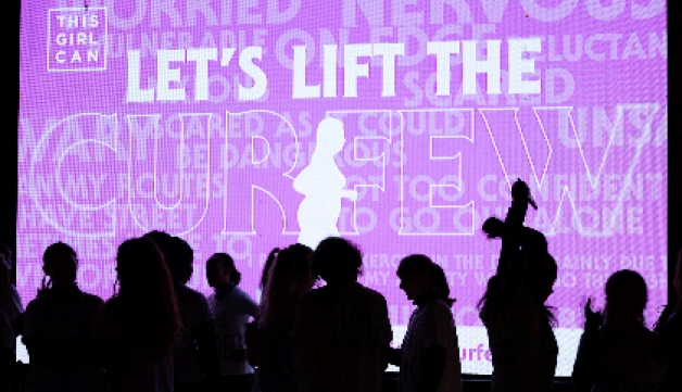 This Girl Can Let's Lift the Curfew campaign activation