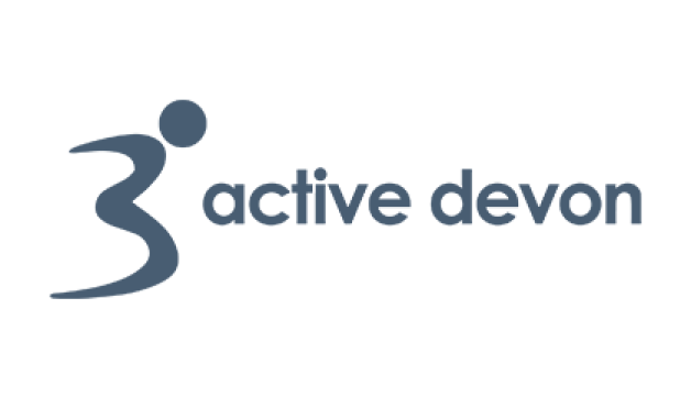 Active Devon logo, featuring an abstract icon of a person moving.