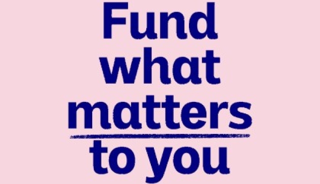 Graphic with the text 'Fund what matters to you'.