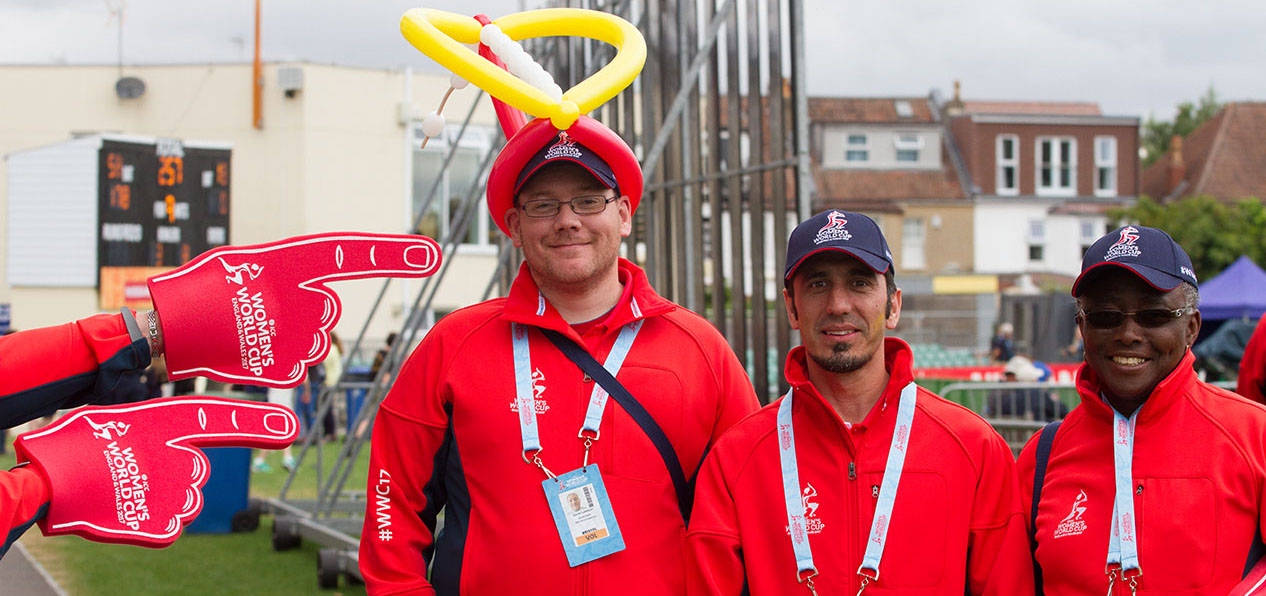 Volunteers at the ICC Women's Cricket World Cup 2017