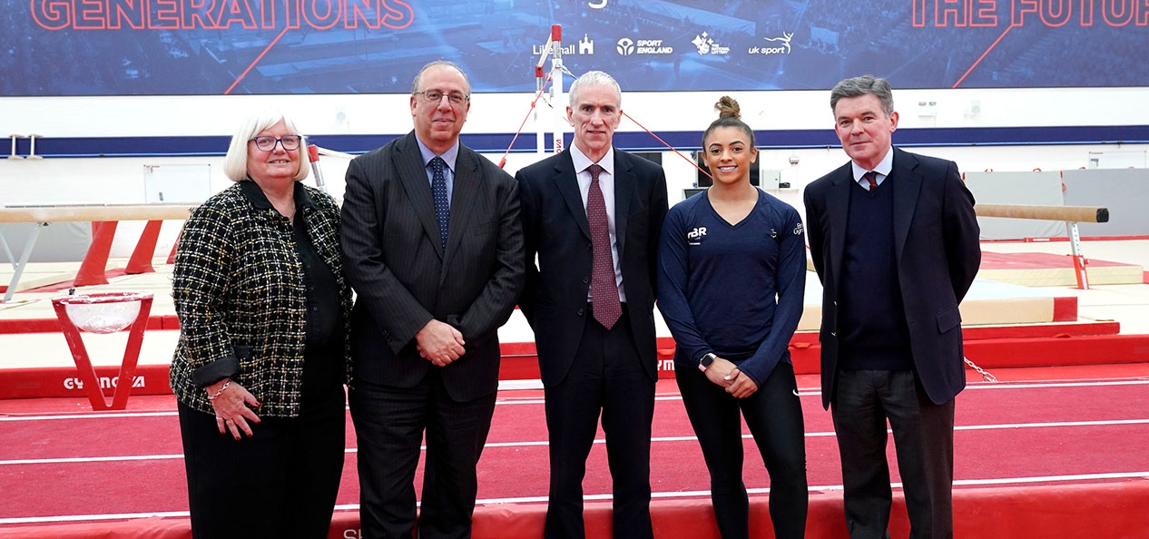 Jane Allan, Nick Bitel, Ellie Downie and Hugh Robertson open the newly refurbished gym at Lilleshall