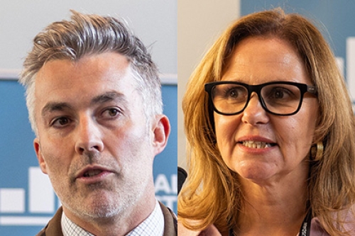 Headshots of David Skaith and Helen Godwin
