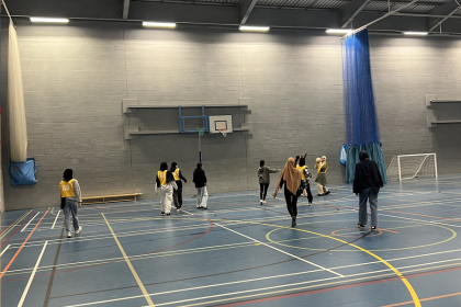 Students at East Lancashire Learning Group playing netball